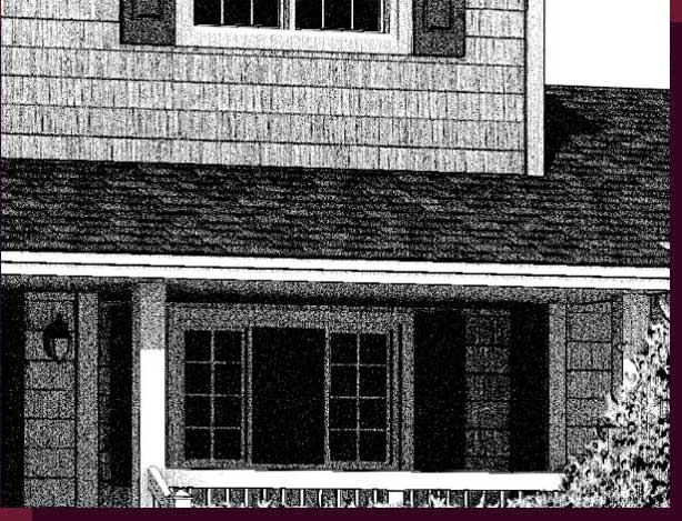 Home Portraits - Pen & Ink House Portraits, Renderings, &
Illustrations  - Colonial Pen & Ink House Portrait Close-Up - Click to Return to Full View