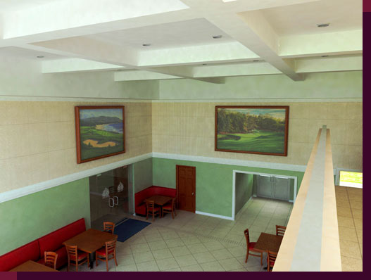  3d Rendering and Modeling of Golf Courses - Marine Park Golf Course - Clubhouse Center Hall Redesign - Rendering-03