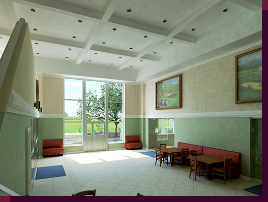  3d Rendering and Modeling of Golf Courses - Marine Park Golf Course - Clubhouse Center Hall Redesign - Rendering-04