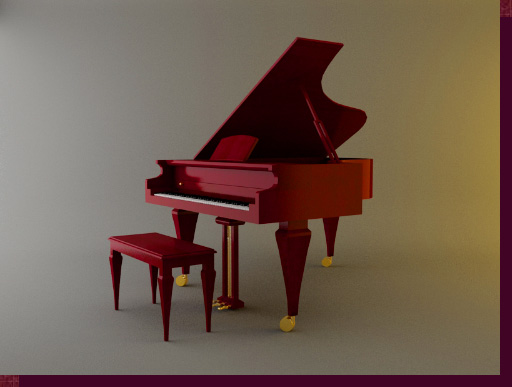 Architectural Rendering & 3D Computer Modeling - Interior Design & Furniture 3D Modeling & Rendering - Grand Piano