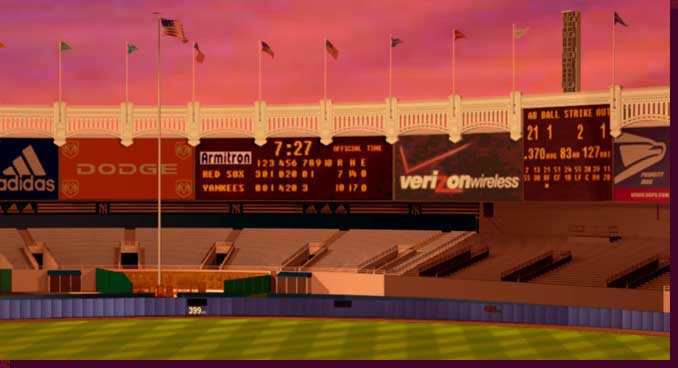 Architectural Rendering & 3D Computer Modeling - Yankee Stadium at Night Close-Up - Click on Image to Return to Full View