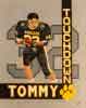 Sports Art Football Art Paintings - Commack Cougars Artwork, Commack Cougars Football Paintings - Touchdown Tommy - Click to View Larger Image